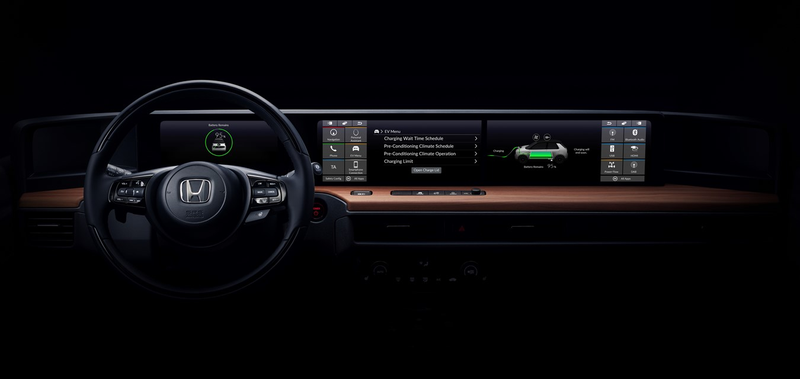 Illustration for article titled The Interior Of Honda's Retro EV Is All Screens